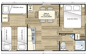 Floor plan - Camping 3 étoiles - Piscine - ccafbcb (Huelgoat)