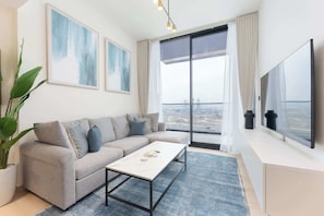 TV - StayShort - Sophisticated Apartment in Binghatti Corner that Sleeps 4 (JVC)