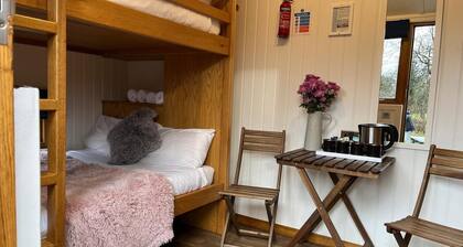 Cosy en suite shepherd hut on the grounds of Historic building Samlesbury Hall
