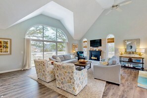 TV, DVD player, stereo