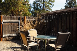 Patio with outdoor seating - Bend Home Near Orchard Park Sleeps 4 (Bend)