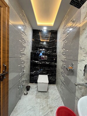 Shower, bidet, soap, shampoo