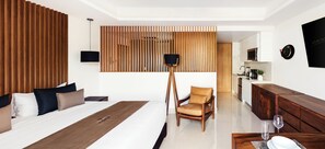 Classic Studio Suite, 1 King Bed, Kitchenette, City View | Minibar, in-room safe, desk, laptop workspace - Kadun Hotel Boutique (Cabo San Lucas)