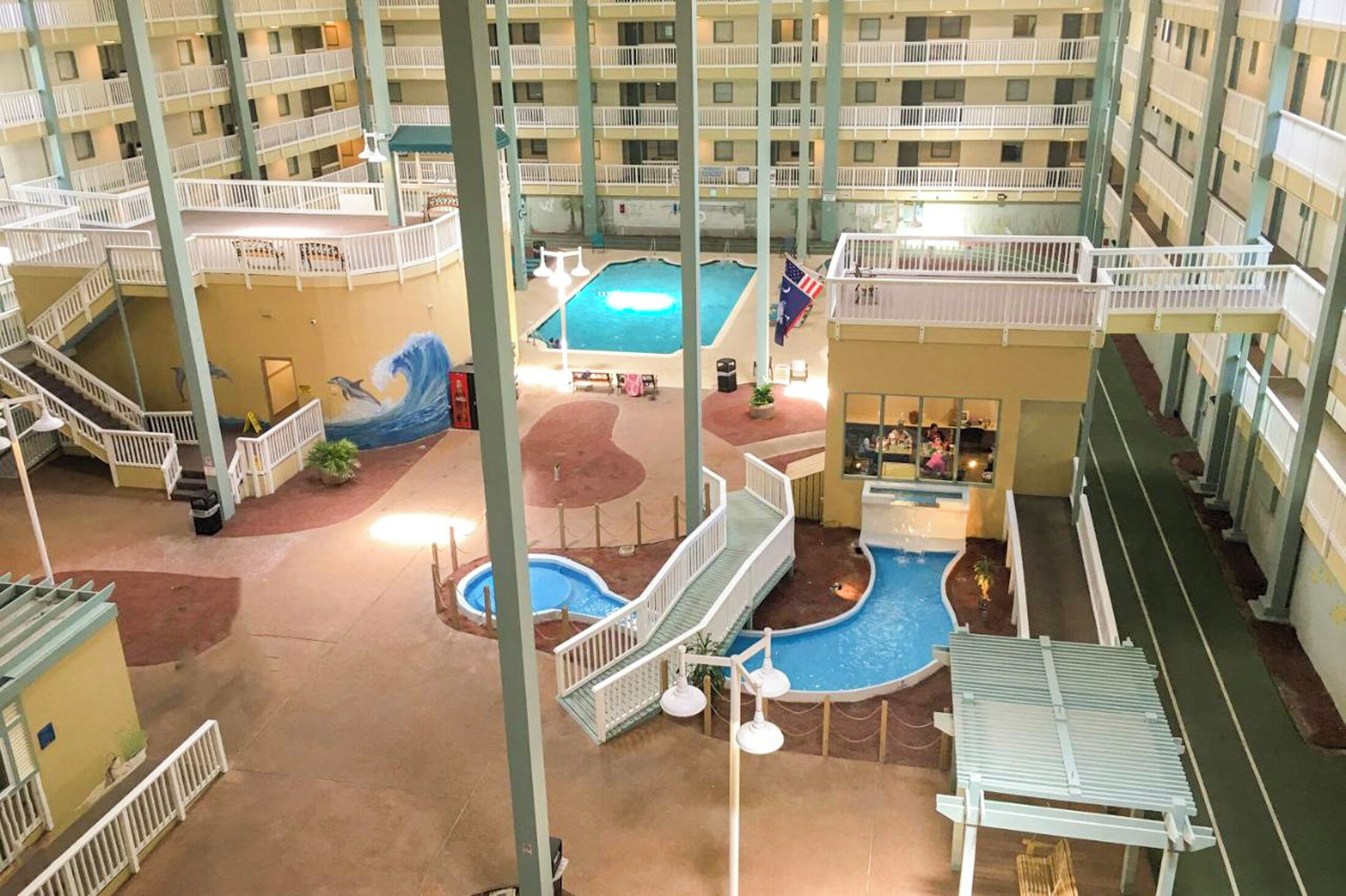 Indoor pool, a heated pool