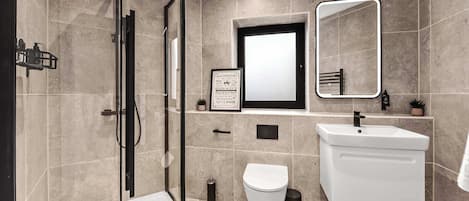 Shower, hair dryer