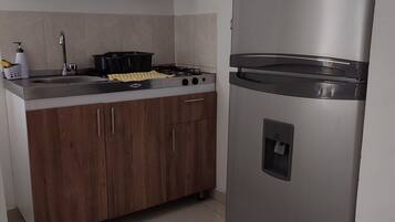 Apartment | Private kitchen | Fridge, cookware/dishes/utensils
