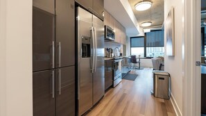 Fridge, microwave, oven, stovetop - Landing | Beautiful 1BD, Gym, Game Room (Falls Church)