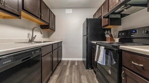 Fridge, dining tables