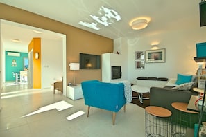 TV connectée, cheminée