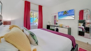 Desk, iron/ironing board, travel crib, WiFi (free)