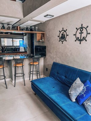 Living area - House/Loft with Jacuzzi and SEA view in Milagres (São Miguel dos Milagres)