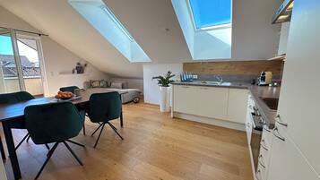 Fridge, oven, stovetop, dishwasher