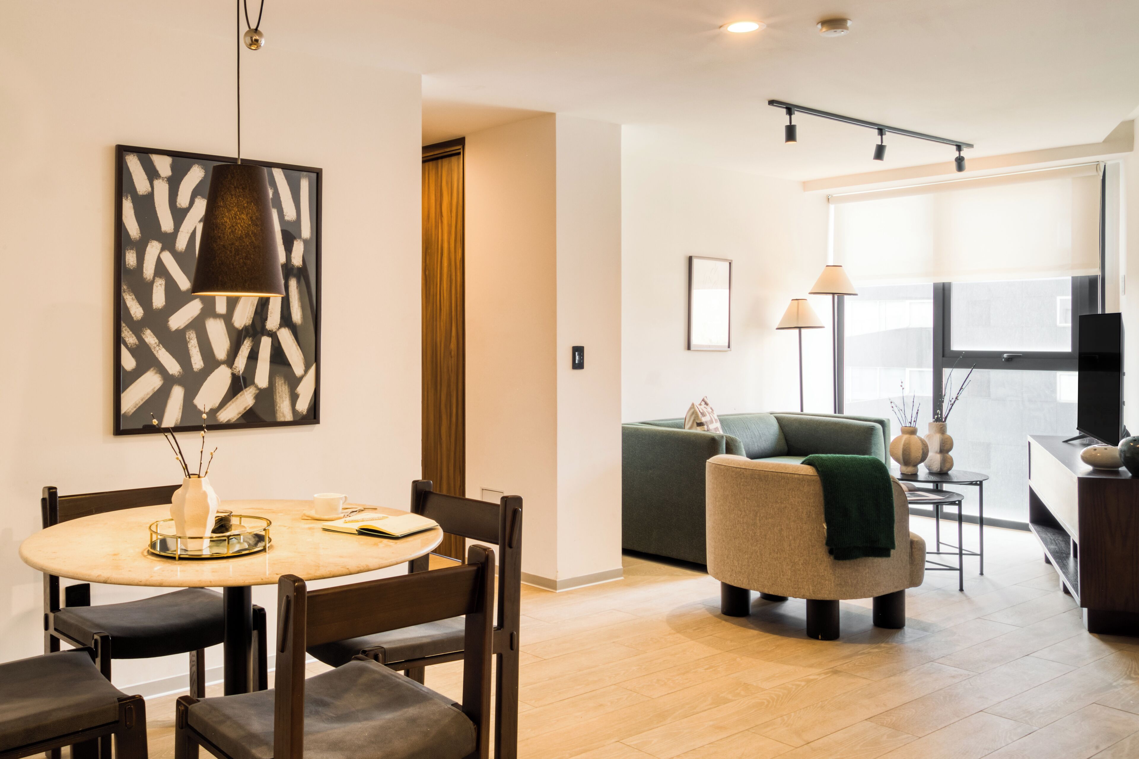 Family Apartment | Living area | 43-cm Smart TV with digital channels, foosball, table tennis