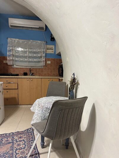 charming Tzimmer steps above the HaAri Mikvah and views of Meron