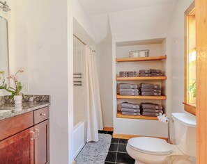 Hiustenkuivaaja, pyyhkeet, saippua, sampoo