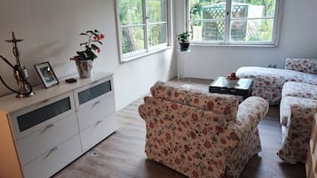 Smart-TV, Kamin, Bücher