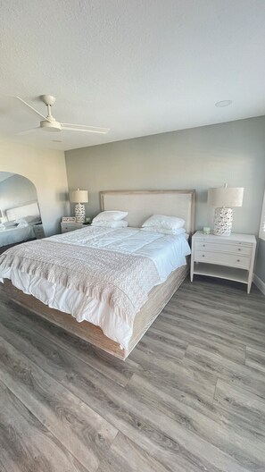 2 bedrooms, bed sheets