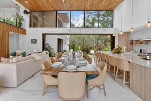 Dining - Luxury beachside estate with 2 homes, 10 bedrooms, pool, sleeps 24 (Cabo Velas)