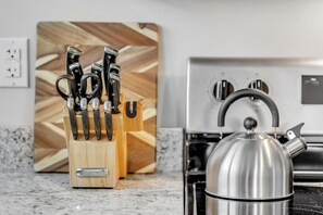 Fridge, microwave, dishwasher, dining tables