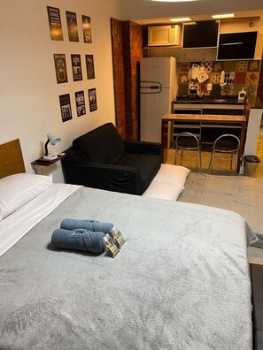 1 bedroom, iron/ironing board, bed sheets
