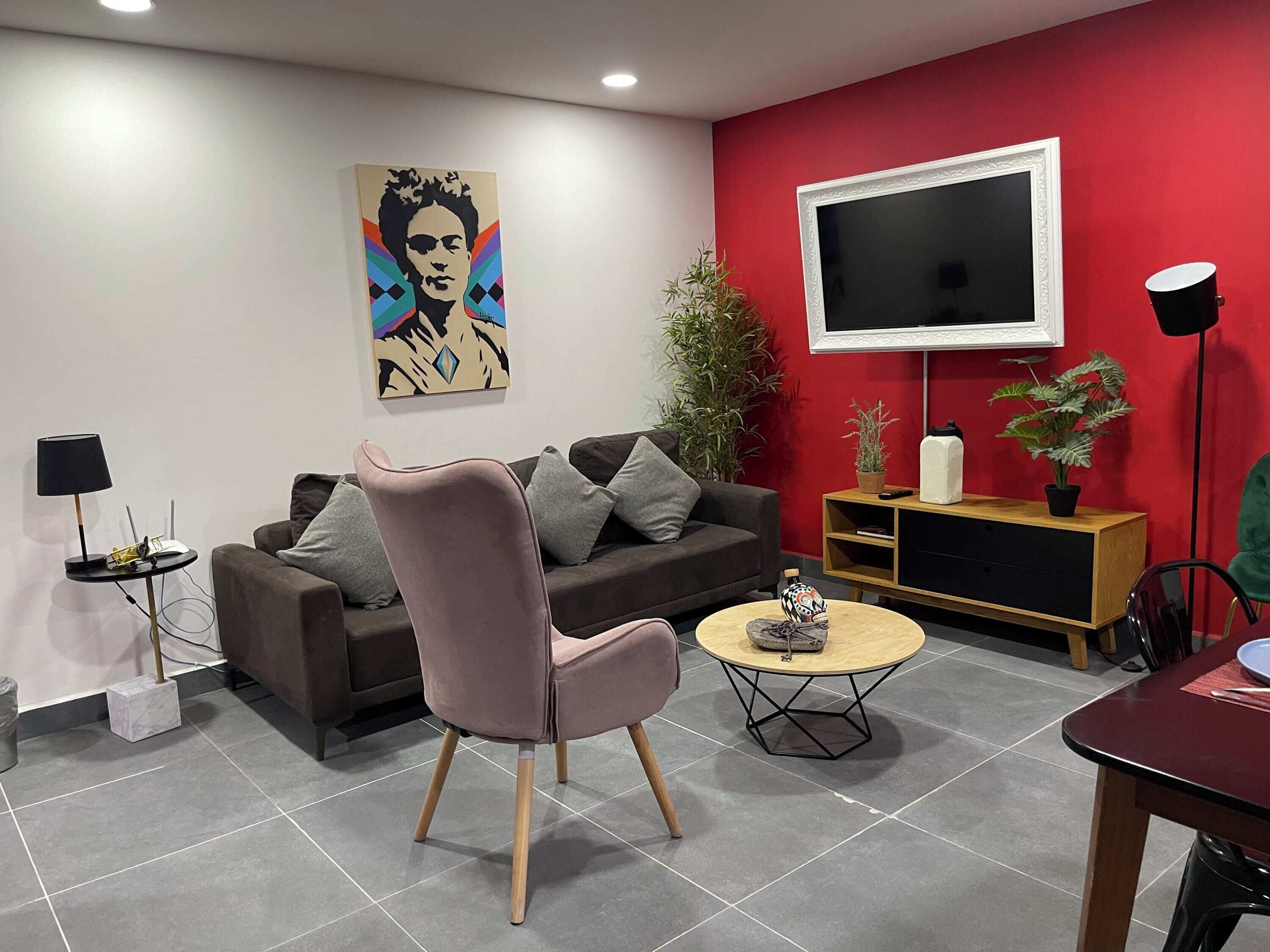 Economy-Apartment, Blick auf den Innenhof | Wohnbereich