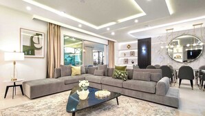 House, Multiple Beds, Patio, Garden View (2231LC WIR) | Living area | 42-inch flat-screen TV with digital channels - Escape to Luxury: Magical 10-bedroom Villa Near Disney World! (Davenport)