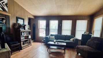 Télévision, cheminée