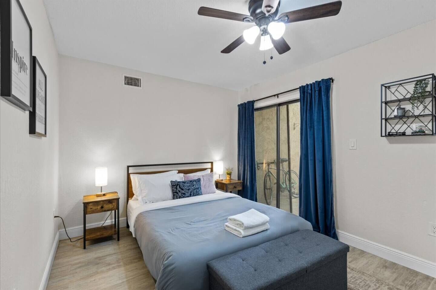 2 bedrooms, iron/ironing board, WiFi, bed sheets