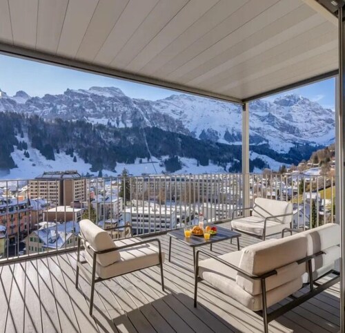 Engelberg Four Bedroom Superior Apartment With Mountain View and Terrace2
