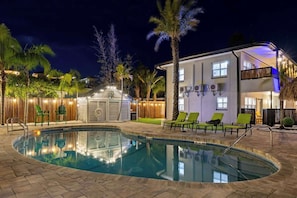 Outdoor pool, a heated pool
