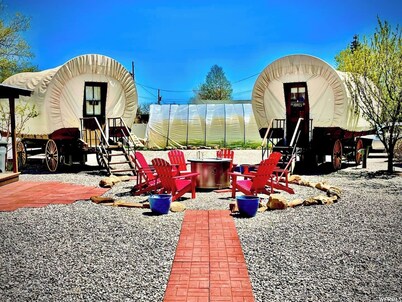 Unique Glamping Pioneer Wagons