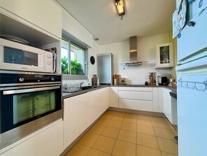 Fridge, microwave, oven, toaster