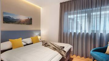 2 makuuhuonetta, silitysrauta/-lauta, ilmainen Wi-Fi, vuodevaatteet