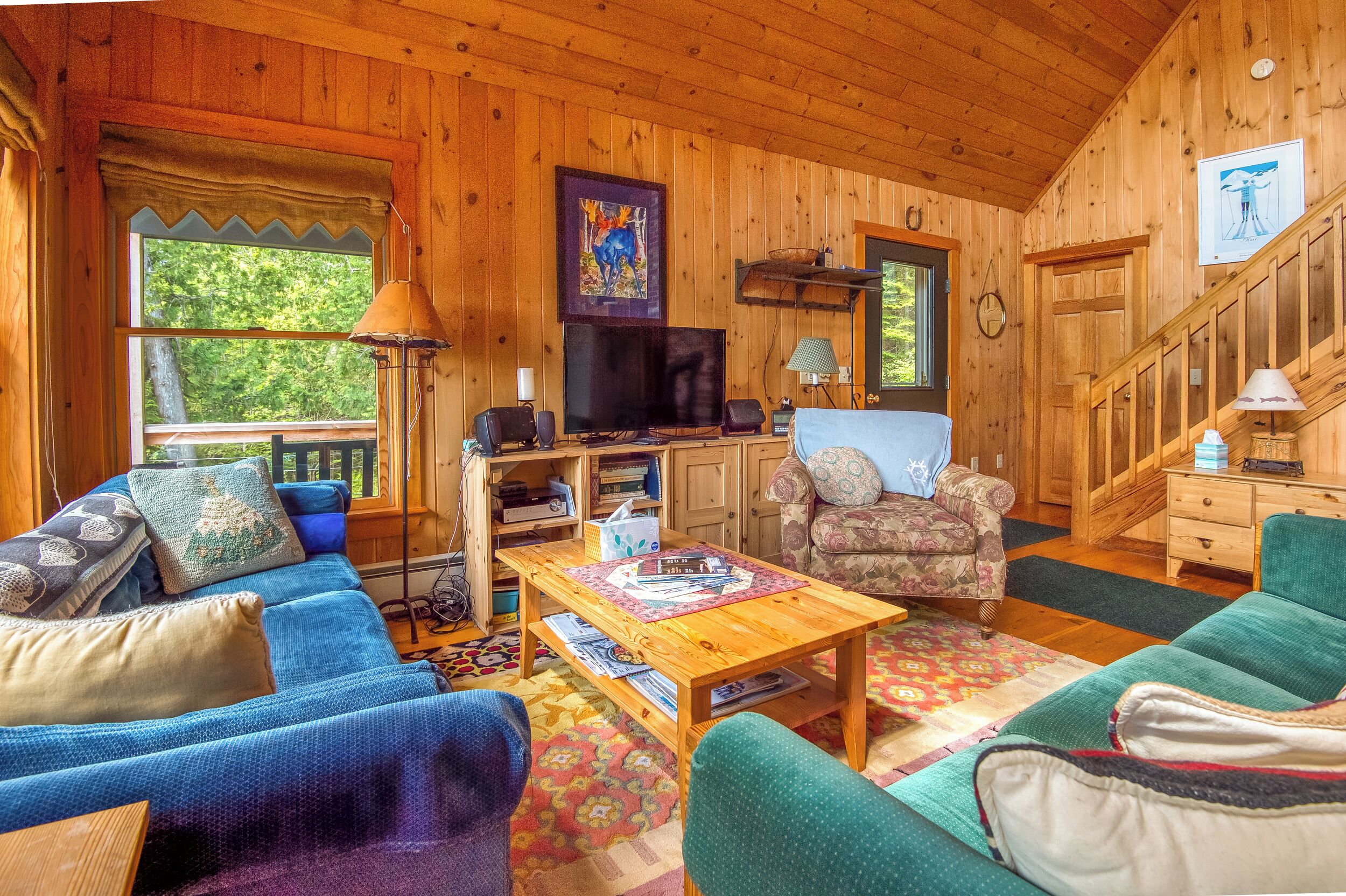 Smart TV, books, stereo