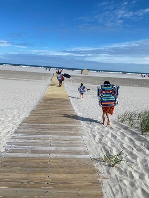 På stranden