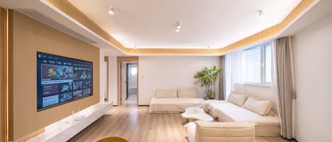 Comfort Apartment, City View | Living area | TV
