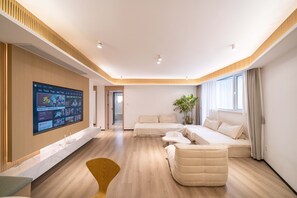 Appartement Confort, vue ville | Coin séjour