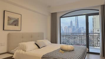 Appartamento, vista città | 3 camere, culle/letti per bambini (gratuiti), Wi-Fi gratuito, lenzuola