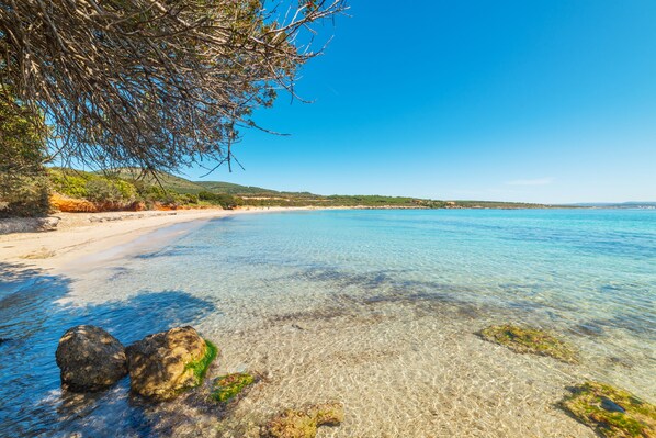 På stranden
