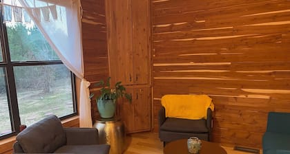 Cozy cabin in the pines of Bastrop with AC, WiFi