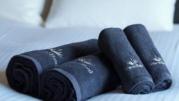 Hair dryer, towels