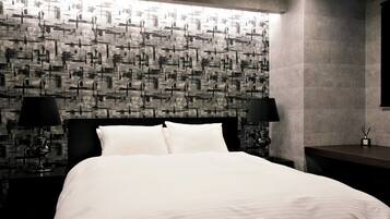 2 slaapkamers, een bureau, een strijkplank/strijkijzer, gratis wifi