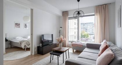 Stylish New 1BR Home with Sauna | Next to Station