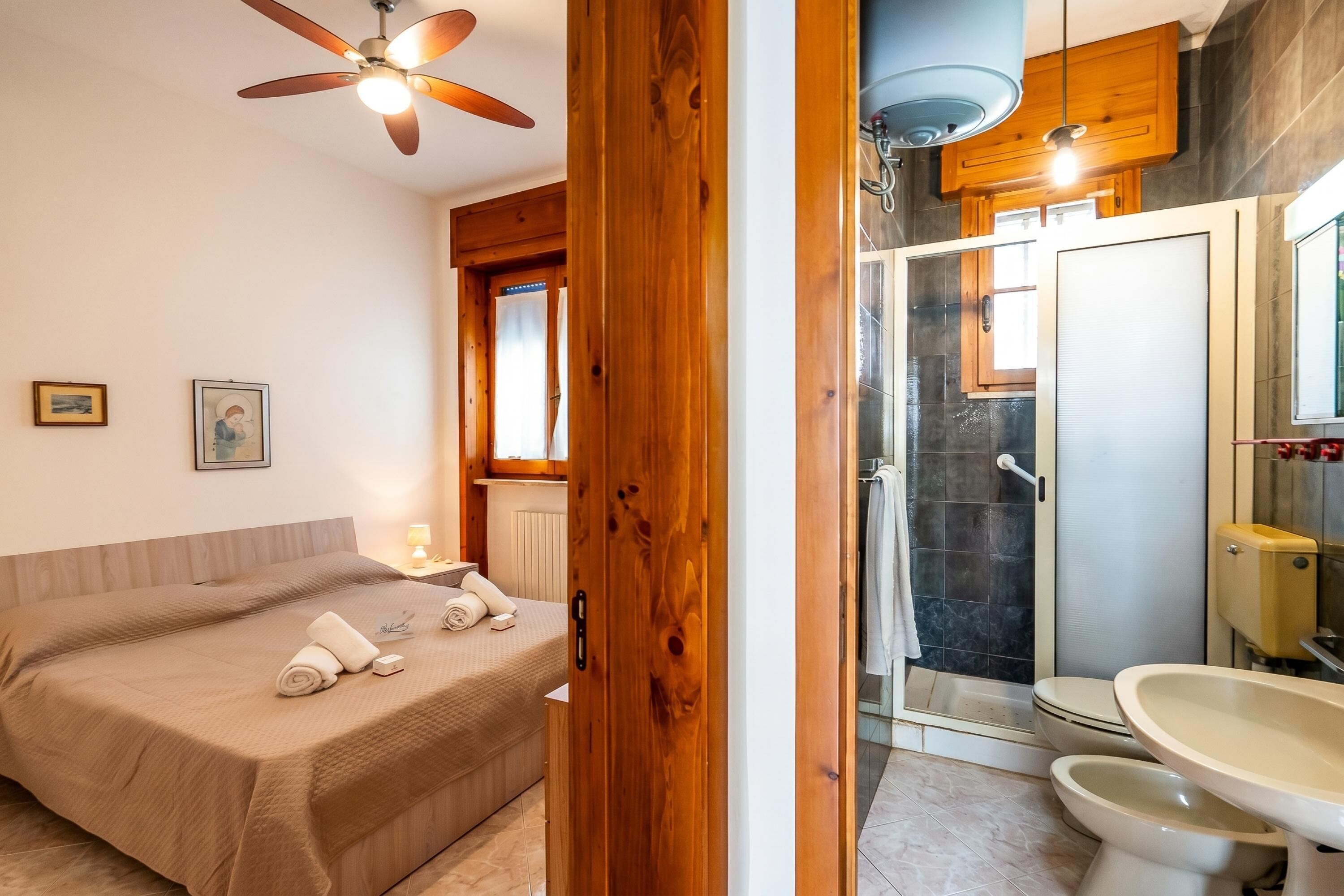 Family Apartment, Multiple Bedrooms (Casa Torre San Giovanni Near the Sea) | Bathroom | Shower, bidet, towels, soap