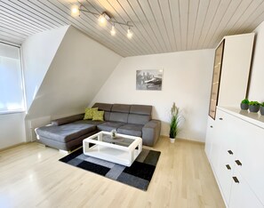 TV, DVD player, stereo - Apartment 'Dornier' with Private Terrace, Garden and Wi-Fi (Friedrichshafen)