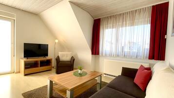 TV, DVD player, stereo