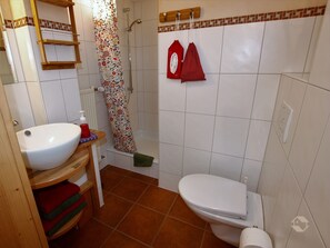 Shower, hair dryer, towels - 'Erlenbach' Apartment on the 2nd Floor for 2 Guests (Todtnau)