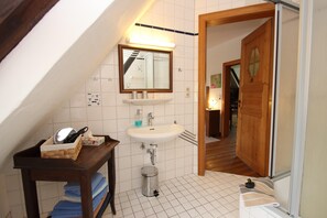 Shower, hair dryer