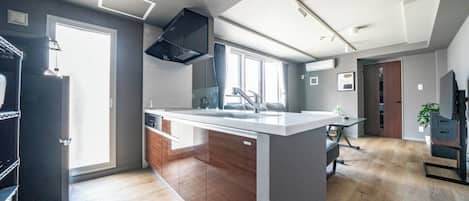 Fridge, microwave, toaster, rice cooker