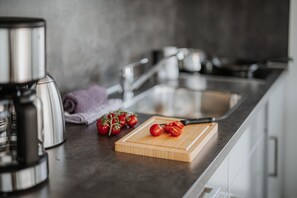 Fridge, oven, stovetop, dishwasher